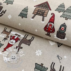 Tissu déco Linenlook Tomte in the ice