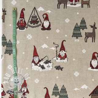 Tissu déco Linenlook Tomte in the ice