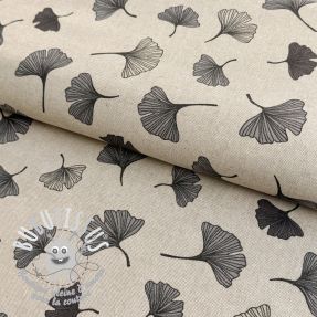 Tissu déco Linenlook Ginko Leaf grey