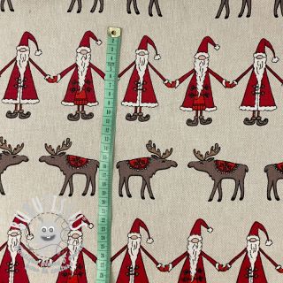 Tissu déco Linenlook Santa and moose