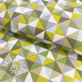 Tissu déco premium Diamond triangle green