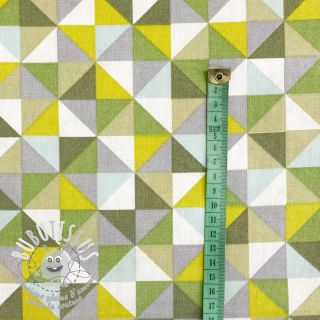 Tissu déco premium Diamond triangle green