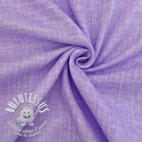 Tissu double gaze/mousseline Vintage violet