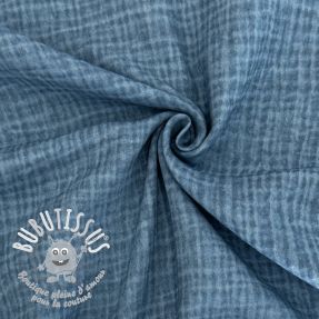 Tissu double gaze/mousseline Vintage jeans