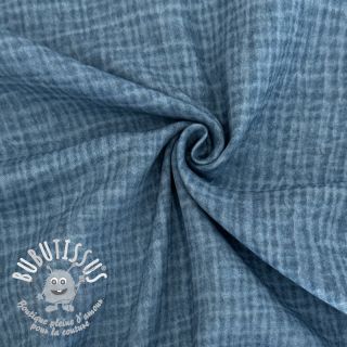 Tissu double gaze/mousseline Vintage jeans