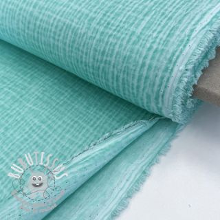 Tissu double gaze/mousseline Vintage mint