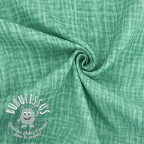 Tissu double gaze/mousseline Vintage green