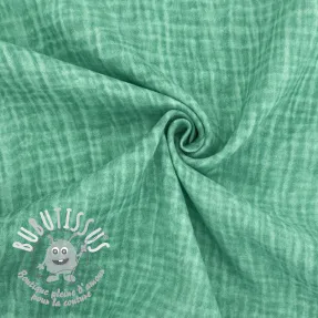 Tissu double gaze/mousseline Vintage green