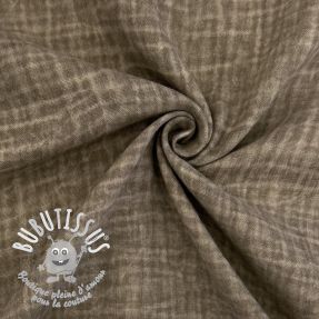 Tissu double gaze/mousseline Vintage taupe