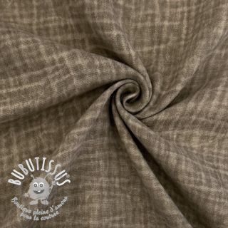 Tissu double gaze/mousseline Vintage taupe