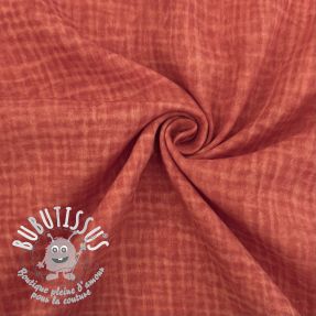 Tissu double gaze/mousseline Vintage red