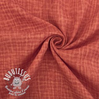 Tissu double gaze/mousseline Vintage red