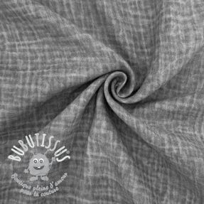 Tissu double gaze/mousseline Vintage grey