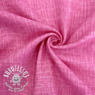 Tissu double gaze/mousseline Vintage fuchsia