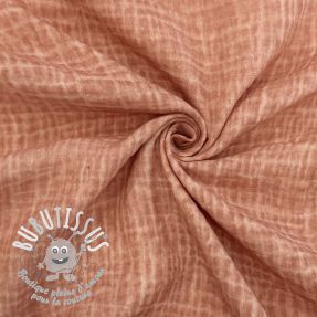 Tissu double gaze/mousseline Vintage brick