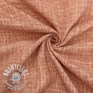 Tissu double gaze/mousseline Vintage brick