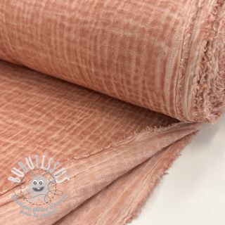 Tissu double gaze/mousseline Vintage brick