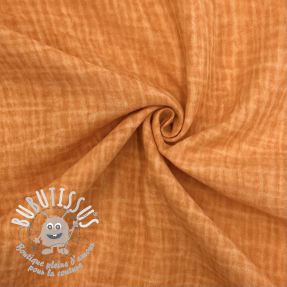 Tissu double gaze/mousseline Vintage orange