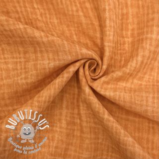 Tissu double gaze/mousseline Vintage orange