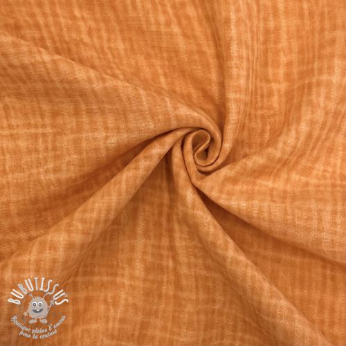 Tissu double gaze/mousseline Vintage orange