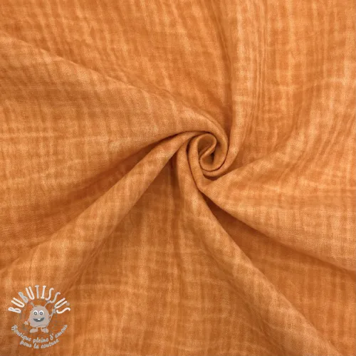 Tissu double gaze/mousseline Vintage orange