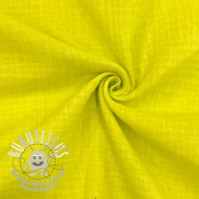 Tissu double gaze/mousseline Vintage neon yellow