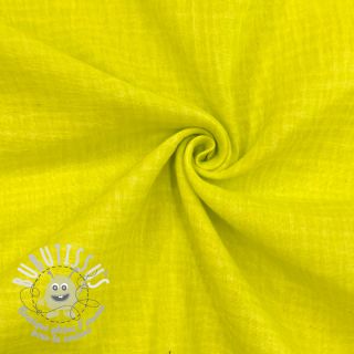 Tissu double gaze/mousseline Vintage neon yellow