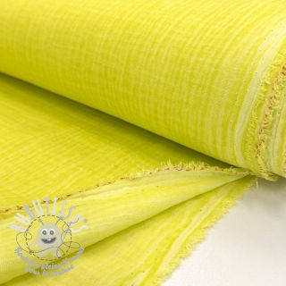 Tissu double gaze/mousseline Vintage neon yellow