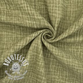 Tissu double gaze/mousseline Vintage khaki