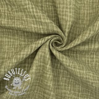 Tissu double gaze/mousseline Vintage khaki
