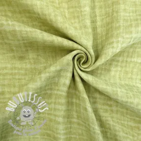 Tissu double gaze/mousseline Vintage lime