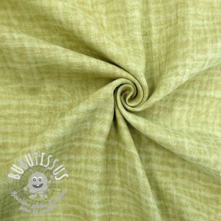 Tissu double gaze/mousseline Vintage lime