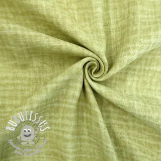 Tissu double gaze/mousseline Vintage lime