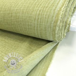 Tissu double gaze/mousseline Vintage lime