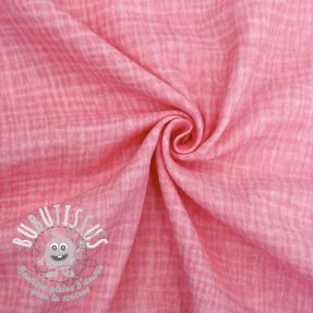 Tissu double gaze/mousseline Vintage pink