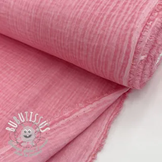 Tissu double gaze/mousseline Vintage pink