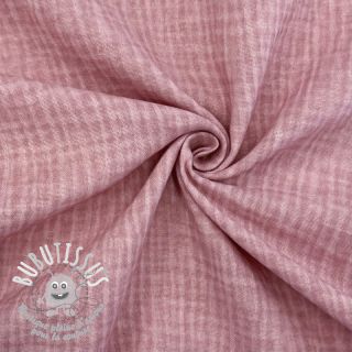 Tissu double gaze/mousseline Vintage old pink