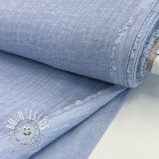 Tissu double gaze/mousseline Vintage old blue