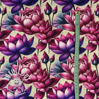 Viscose lin Marigold design D digital print