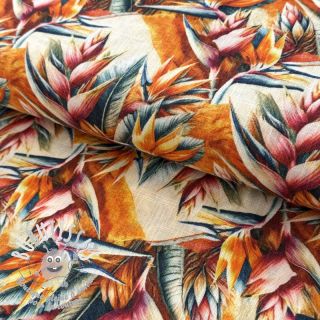 Viscose lin Marigold design A digital print
