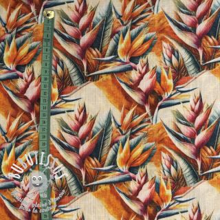 Viscose lin Marigold design A digital print
