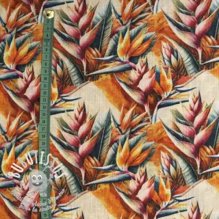 Viscose lin Marigold design A digital print