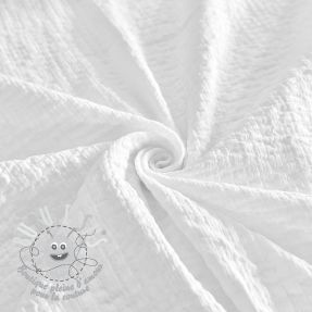 Tissu coton STRETCH Baby white