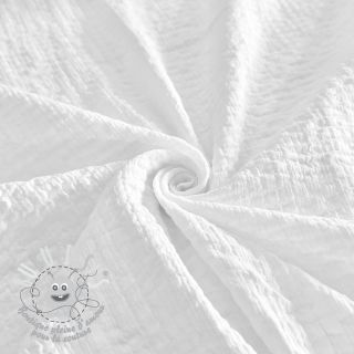 Tissu coton STRETCH Baby white