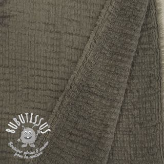 Tissu coton STRETCH Baby taupe