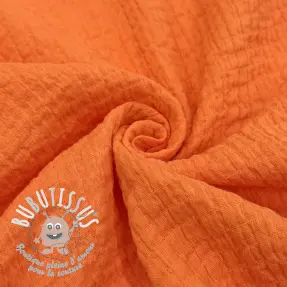 Tissu coton STRETCH Baby orange