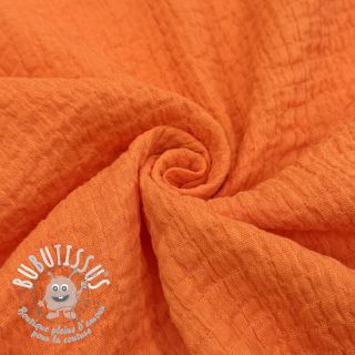 Tissu coton STRETCH Baby orange