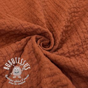 Tissu coton STRETCH Baby rust