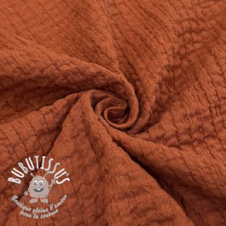Tissu coton STRETCH Baby rust