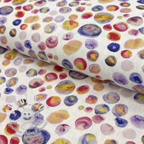 Viscose lin Natural Lin Livy blue digital print
